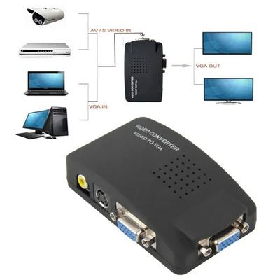 PAL to VGA Video Converter , AV/S-Video/BNC to VGA | Multi-Resolution Support | NTSC/PAL/SECAM Compatible