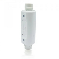 White electronic device with visible branding on a white background