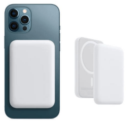 Champion 5000mAh Portable Magnetic Wireless Power bank , PD Fast Charging Pad For iPhone and android (White)