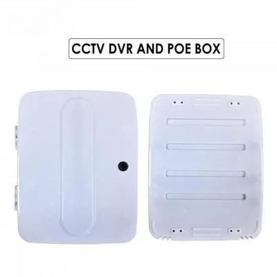 PVC DVR/Server/Network | Waterproof | Cabinet Box / Rack for CCTV DVR/NVR/POE Switch with Power Socket, cheks Box (4+8 Ch)