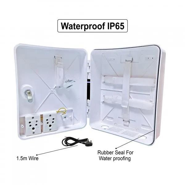 PVC Server/Network | Waterproof |Cabinet Box/Rack for CCTV POE Switch with Power Socket