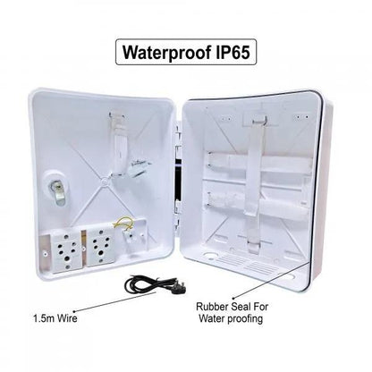PVC Server/Network | Waterproof |Cabinet Box/Rack for CCTV POE Switch with Power Socket