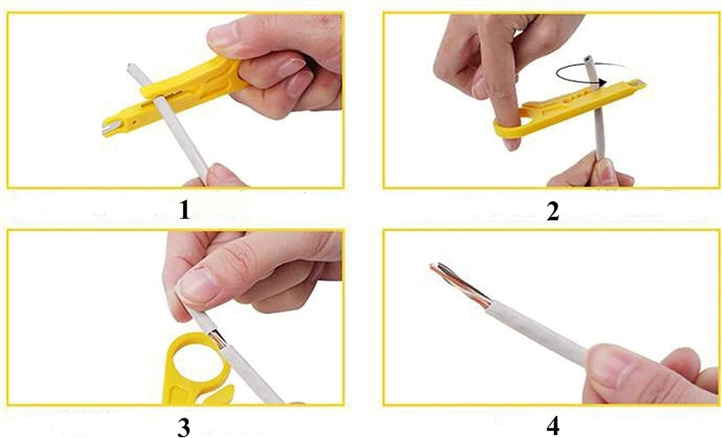 Passthrough Crimping Tool | Cat5/ Cat7 Multifunctional Crimp Tool Alloy Carbon Steel, 6P 8P RJ11 RJ12 RJ45 STP/UTP Ethernet Cable Modular Crimping Tool