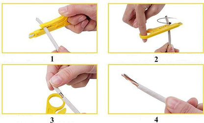 Passthrough Crimping Tool | Cat5/ Cat7 Multifunctional Crimp Tool Alloy Carbon Steel, 6P 8P RJ11 RJ12 RJ45 STP/UTP Ethernet Cable Modular Crimping Tool