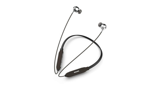 Philips Audio TAN1159BK/94 Bluetooth Wireless Neckband with Mic, Magnetic Earbuds, Bombastic Rich Bass - 10 mm Drivers, 10 Mins Charge - 12 Hrs Music, 30 Hrs Battery Life, IPX4 Water Resistant (Black)
