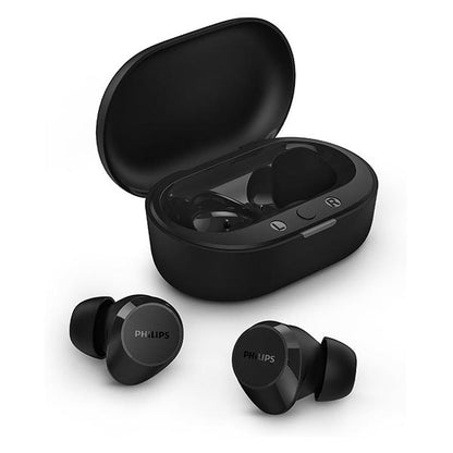 PHILIPS TAT1209BK/00 True Wireless Earbuds, in-Ear Active Noise Cancelling Bluetooth v5.3 Earphones with Mic, 18H Play Time, Shank Shape, IPX4, Touch Controls & Charging Case for iPhone/iPad (Black)