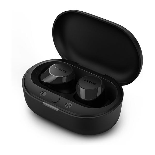 PHILIPS TAT1209BK/00 True Wireless Earbuds, in-Ear Active Noise Cancelling Bluetooth v5.3 Earphones with Mic, 18H Play Time, Shank Shape, IPX4, Touch Controls & Charging Case for iPhone/iPad (Black)