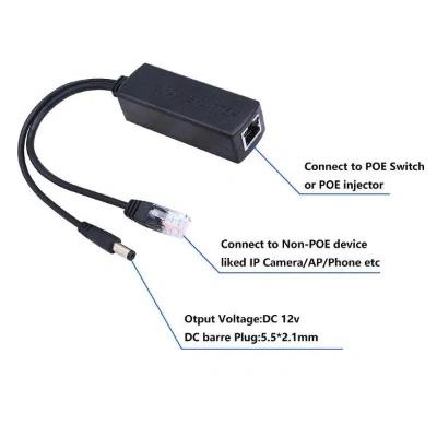 PoE Splitter Adaptor 48V To 2Amp | Power Over Ethernet Adapter Active for IP Camera IP Phone PoE Devices PoE Switches