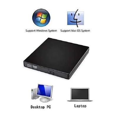 Portable Slim DVD Writer USB A & Type-C 3.0 | External CD/DVD Burner for Laptop & Desktop | Windows Compatible