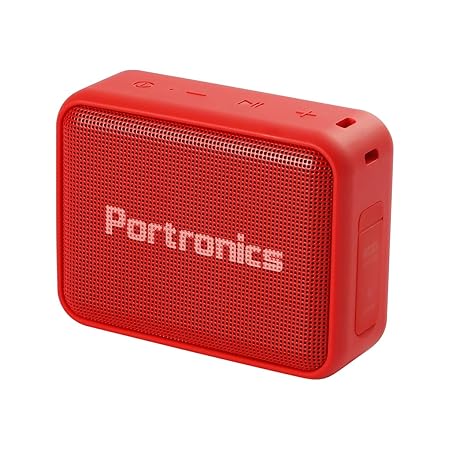 Portronics Dynamo 5W POR-738 Bluetooth 5.0 Portable Stereo Speaker with TWS, USB Music & FM Music and Clear Bass Sound (Red)