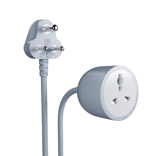 Power Cord Extension Cable (Male to Female) with Heavy Duty Long Wire Cord, Single Outlet Socket, 3 pins Extension Cord for Indoor Outdoor Use