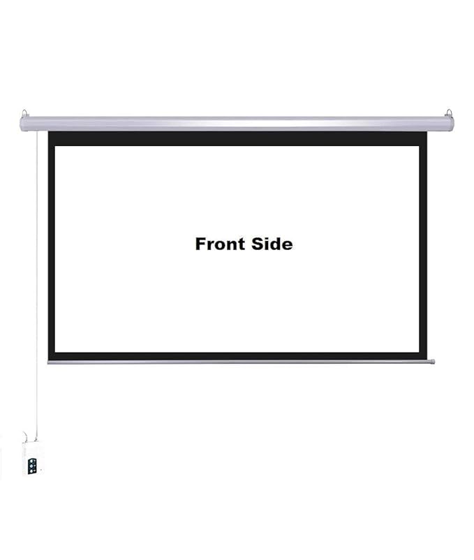 Projector Screen Motorized with Auto USB Trigger Elite Ultra HD 4K Matte White , Retractable, High-Definition for Home Theaters, Offices & Classrooms