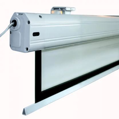 Projector Screen Motorized Remote-Controlled, Anti-Crease High Gain Fabric, Supports Full HD 1080P & 4K UHD, Smooth Quiet Operation, Diagonal Display with Wireless Remote