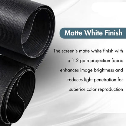 Projector Screen Motorized Remote-Controlled, Anti-Crease High Gain Fabric, Supports Full HD 1080P & 4K UHD, Smooth Quiet Operation, Diagonal Display with Wireless Remote