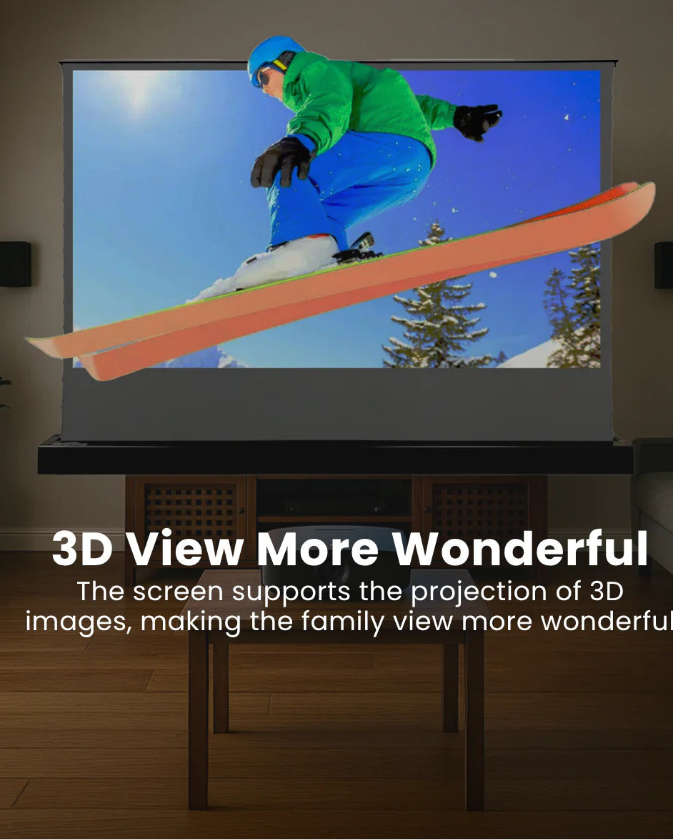 Floor Rising Projector Projector Screen Electric Floor Rising 16:9 Motorized Retractable Desi ...