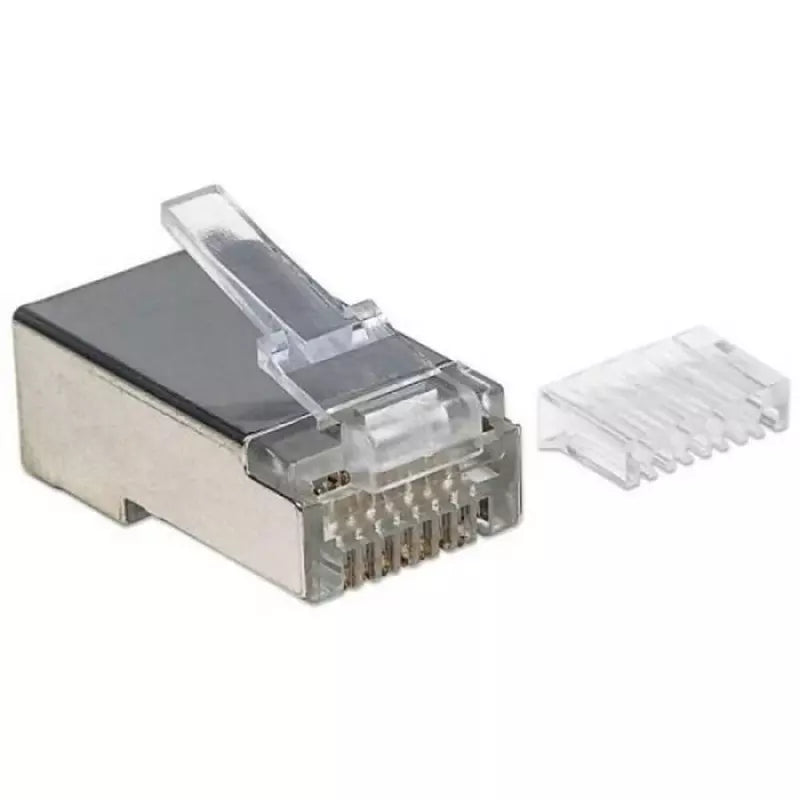 RJ-45 CAT-5 & CAT-6 SFTP Connector - High-Speed Shielded Ethernet Cable Connector for Reliable Networking (Pack Of 50Pcs)