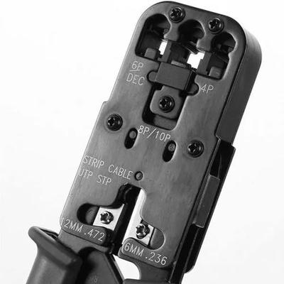 RJ45 Crimping Tool, Network Crimper Tool for 8P 6P 4P RJ-4, RJ-12 RJ-11 RJ-9 RJ-12 DEC | 6P6C Modular Plugs,Cat6 Cat5 Cat5e Stripping Cutting Crimping Network Cable Tester | All-in-One Crimp Pliers
