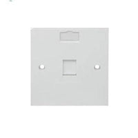 RJ45 Face Plate CAT5/CAT6 Socket for Network Wall Panel Mount (White)