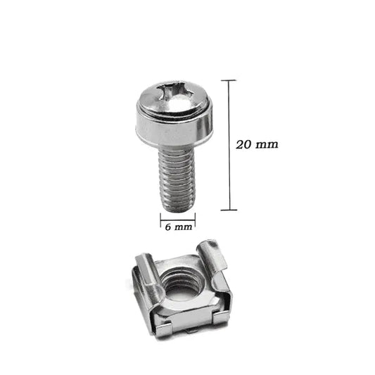 Rack Hardware Screw Set | Cage Nuts, Screws & Washers for Server & Network Racks