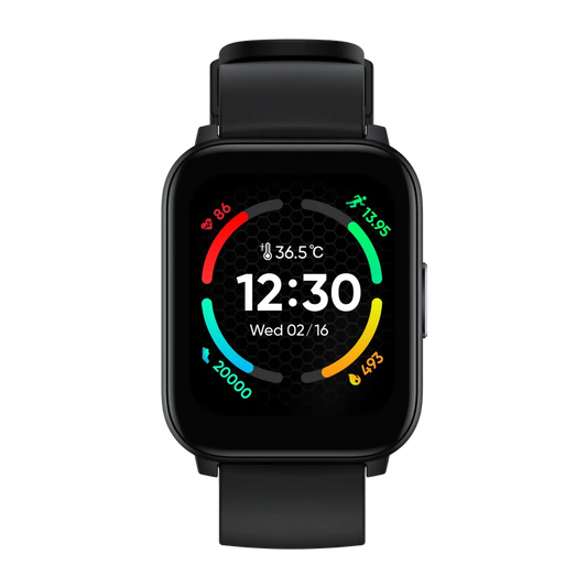 realme TechLife Watch S100 1.69 HD Display with Temperature Sensor Smartwatch (Black)