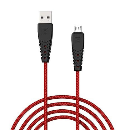 Portronics Konnect B Nylon Braided Micro USB Cable with PVC Heads, 3.0A Fast Charging & Data Sync for Smartphones ,Tablets , Laptops