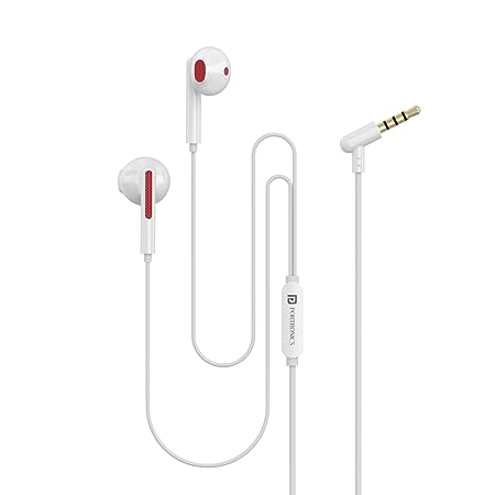 Portronics Conch 110 in Ear Wired Earphones with Mic., Powerful Audio, 3.5mm Jack, Tangle Resistant 1.2M Cable Length, Wide Compatibility