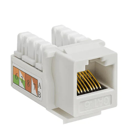 RJ-45 Cat-6 IO Keystone Jack | High-Speed Ethernet Network Connector
