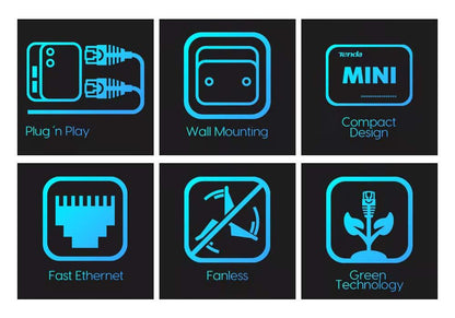 TENDA TE-S105 5-Port Mini 10/100Mbps Fast Ethernet Switch (White)