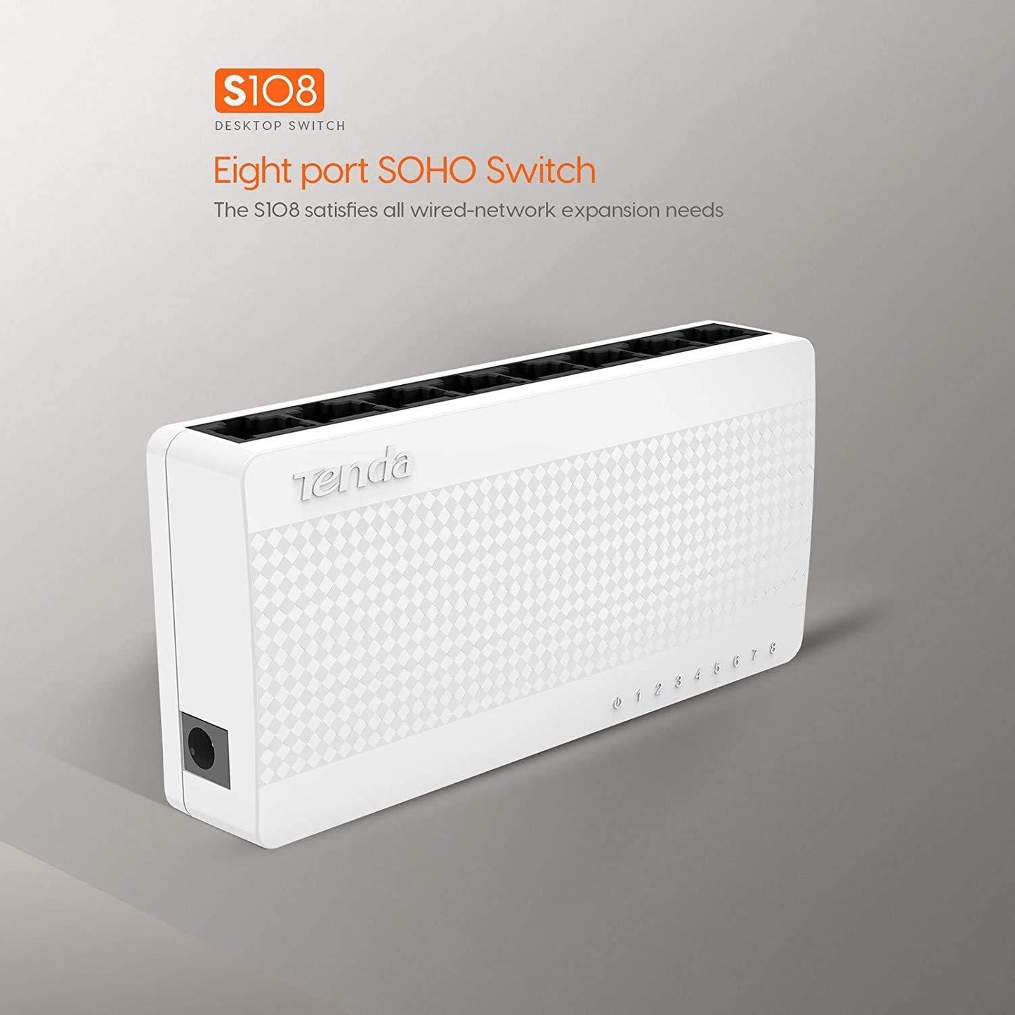 Tenda S108 8-Port Mini Fast Ethernet Switch (White)