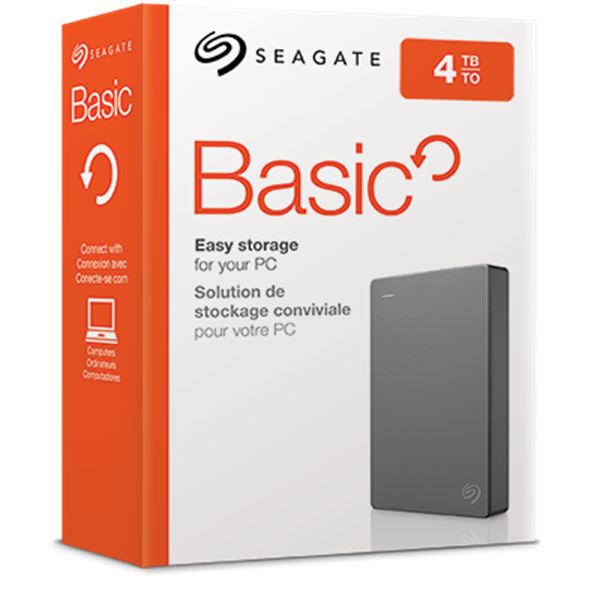 Seagate Basic Portable 4TB External Hard Drive HDD USB 3.0, for PC Laptop