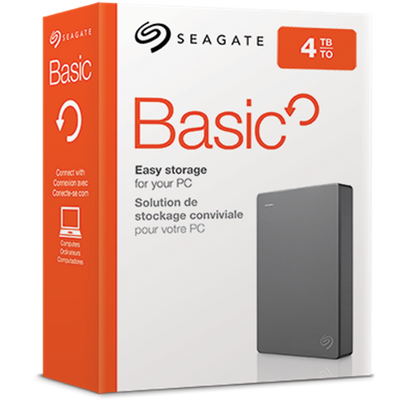 Seagate Basic Portable 4TB External Hard Drive HDD USB 3.0, for PC Laptop