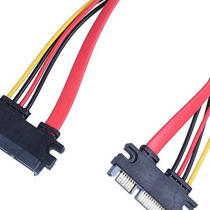 SATA Male to Female 7+15 Pin Serial ATA SATA Data Power Extension Cable Connector Conterver