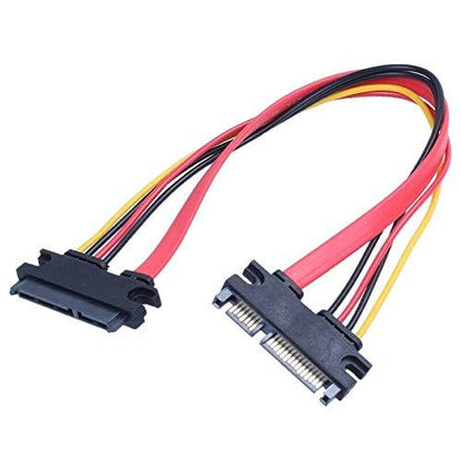 SATA Male to Female 7+15 Pin Serial ATA SATA Data Power Extension Cable Connector Conterver
