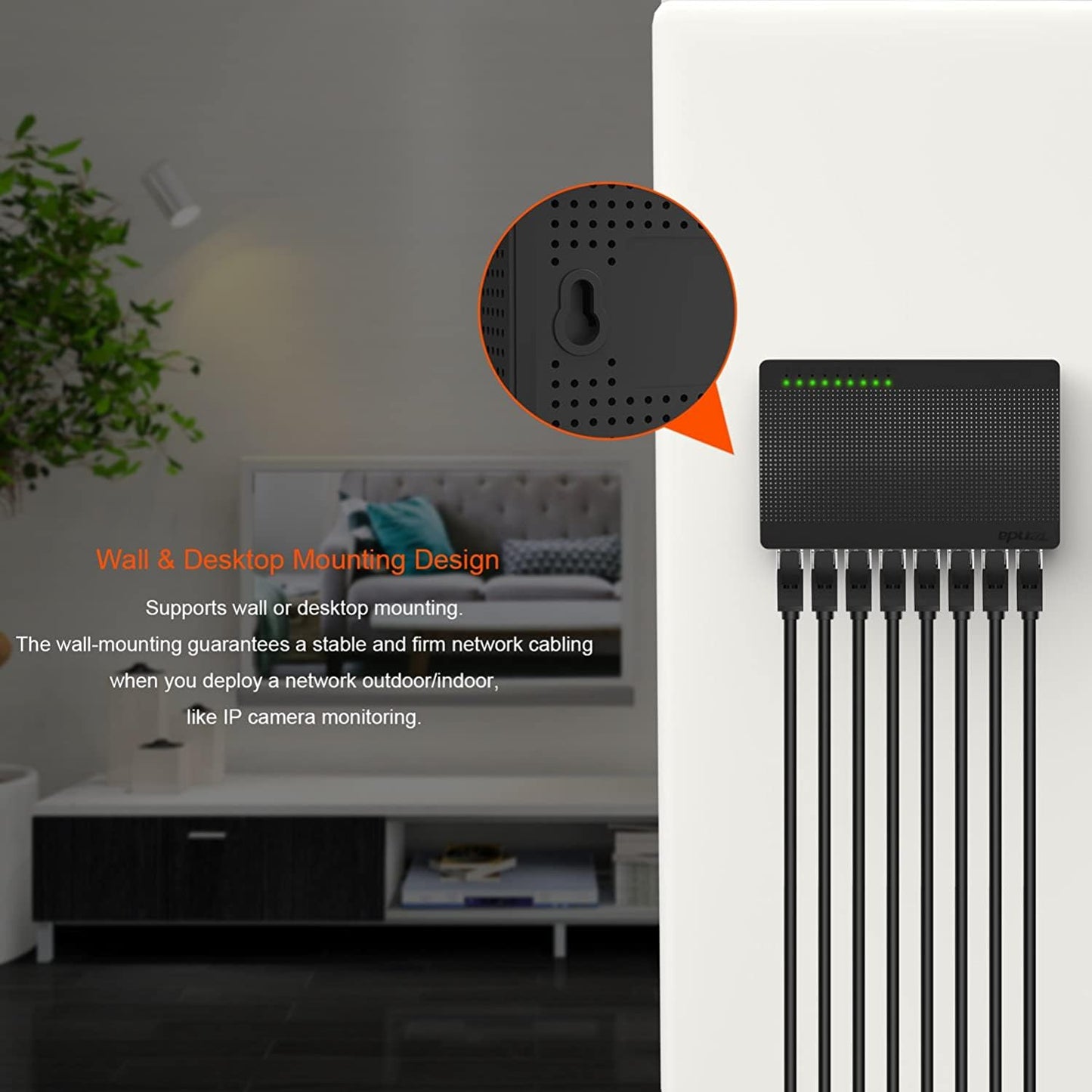 Tenda SG108 8-Port Gigabit Desktop Switch -Black