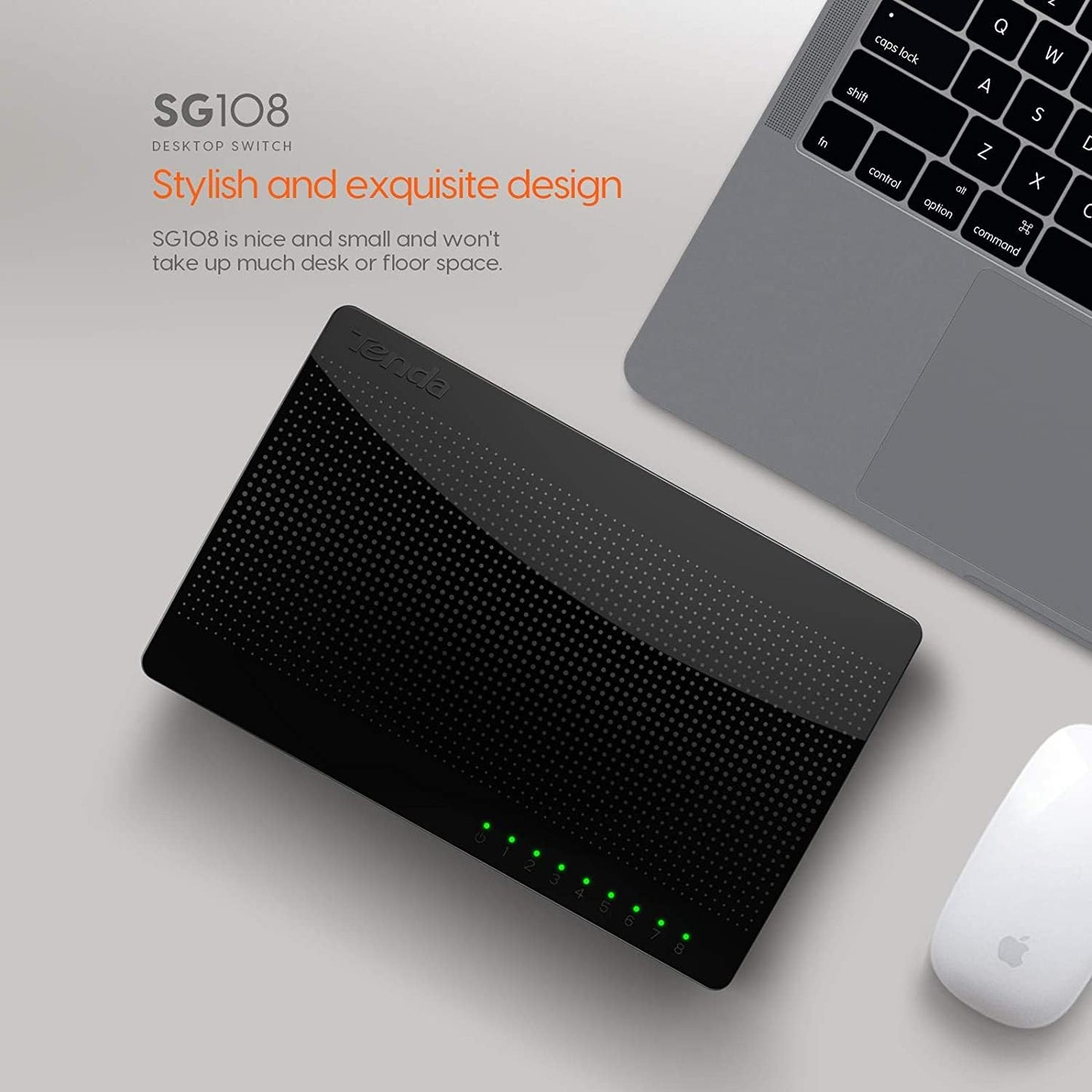 Tenda SG108 8-Port Gigabit Desktop Switch -Black