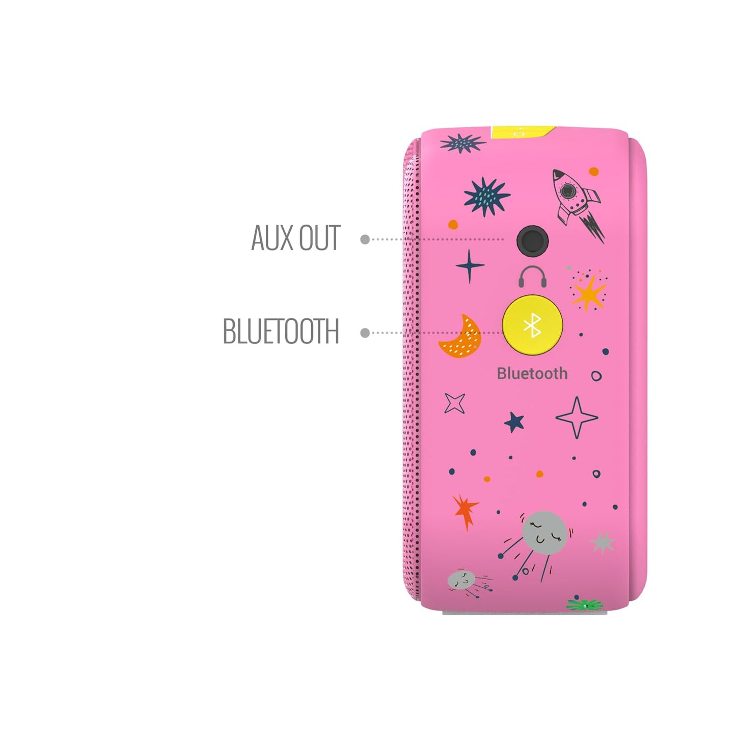 Saregama Carvaan Mini Kids with Wireless Mic - 300+ Pre-Loaded Stories, Rhymes, Learnings and Mantras with Rechargeable Battery/Bluetooth/USB/Aux in-Out/Play in Loop - Baby Pink