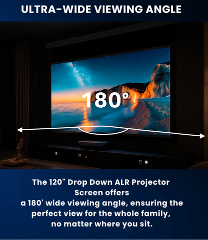 Projector Screen Motorized with Auto USB Trigger Elite Ultra HD 4K Matte White , Retractable, High-Definition for Home Theaters, Offices & Classrooms