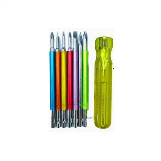 Multicolor Insulated Screwdriver Set of 6 + 1 Poker + 1 Tester | Heavy Duty