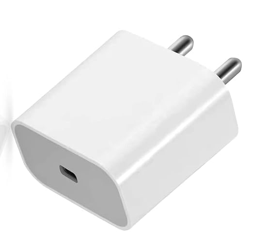 Champion Type C 20W Charger for Android, All Plus/Pro/Pro Max Models (iPhone 15/iPhone 14/iPhone 13/iPhone 12 & Others) with Built in protections & Compact Design (White)