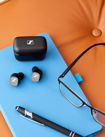 Sennheiser CX Plus True Wireless in Ear Earbuds - Headphone with Mic for Music & Calls with Active Noise Cancellation-ANC, Customizable Touch Controls (Black)