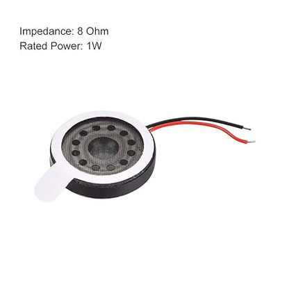 1W 8 Ohm 16mm Dia Audio Speaker with Wire for Mobile Phones