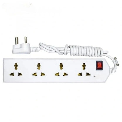 Spike 4+1 Way | International Socket with Single Switch | 4 Way Extension Board with Extension Cord