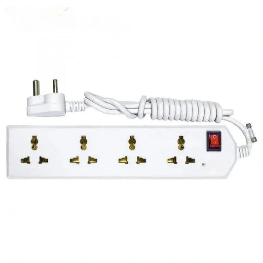 Spike 4+1 Way | International Socket with Single Switch | 4 Way Extension Board with Extension Cord