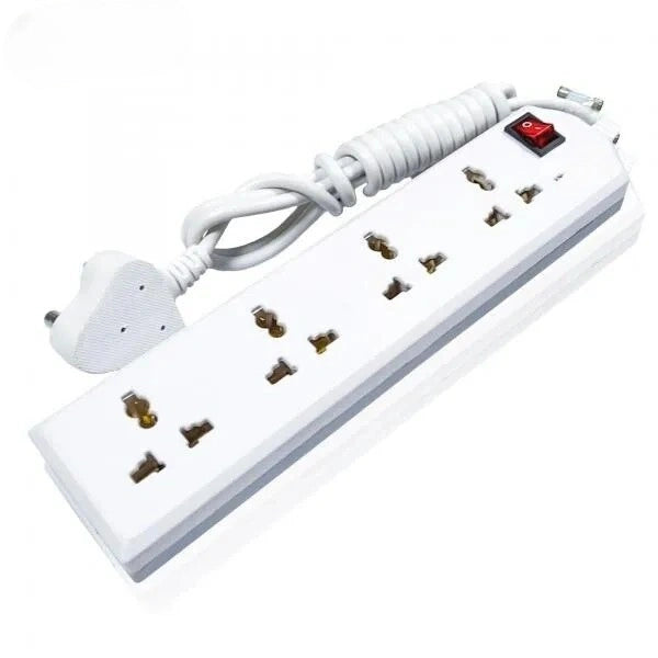 Spike 4+1 Way | International Socket with Single Switch | 4 Way Extension Board with Extension Cord