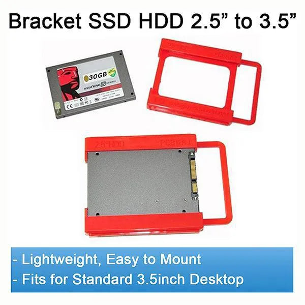 SSD HDD Notebook Mounting Tray 2.5"(6.35)cm to 3.5" (8.89)cm Adapter Caddy Bay Bracket
