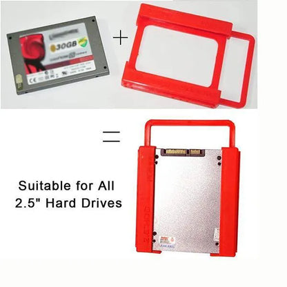 SSD HDD Notebook Mounting Tray 2.5"(6.35)cm to 3.5" (8.89)cm Adapter Caddy Bay Bracket