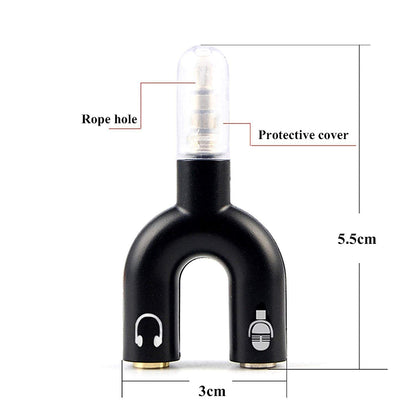 Sterio (Male) To 2 Female Aux (Cable) Convertor Extender Jointer for Amplifiers, Subwoofers, Speaker Cables, AV receivers, CD players (U-Shape)