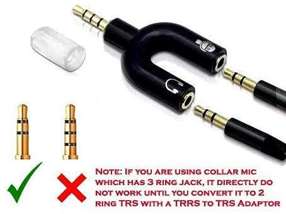 Sterio (Male) To 2 Female Aux (Cable) Convertor Extender Jointer for Amplifiers, Subwoofers, Speaker Cables, AV receivers, CD players (U-Shape)