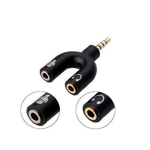 Sterio (Male) To 2 Female Aux (Cable) Convertor Extender Jointer for Amplifiers, Subwoofers, Speaker Cables, AV receivers, CD players (U-Shape)