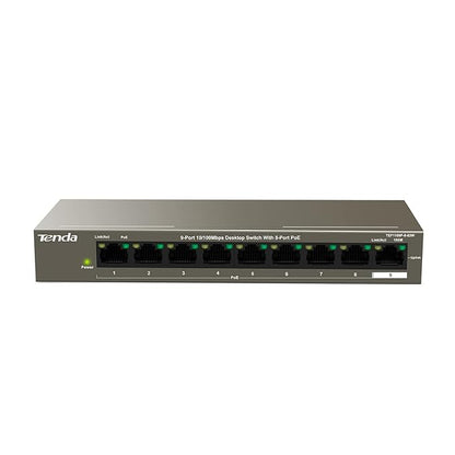 Tenda (TEF1109P-8-63W), 9-Port 10/100Mbps Desktop Switch With 8-Port PoE
